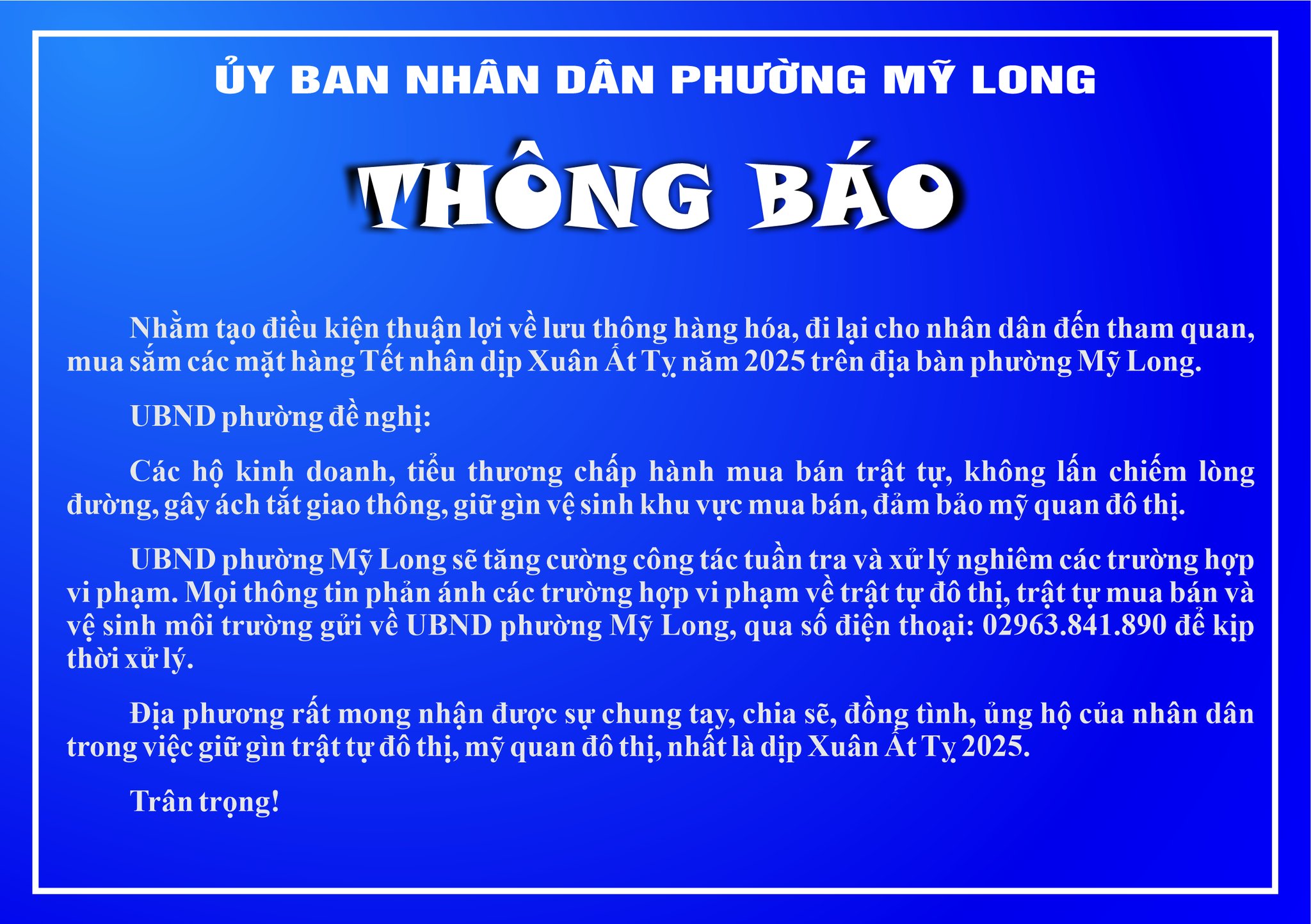 Nguồn: UBND phường Mỹ Long