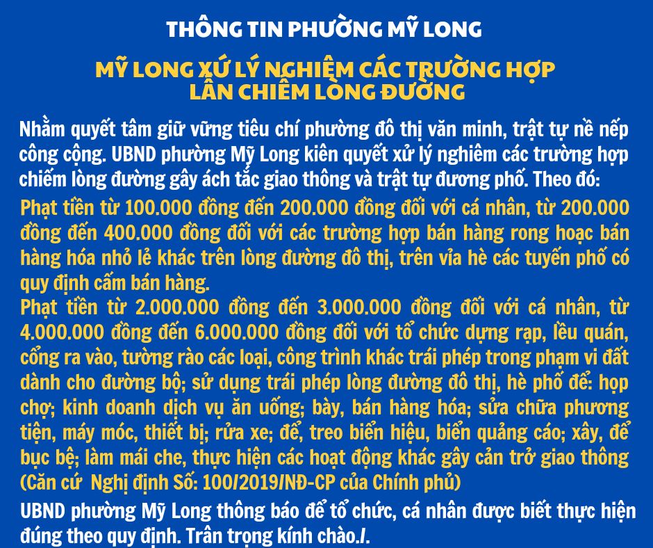 Nguồn: UBND phường Mỹ Long