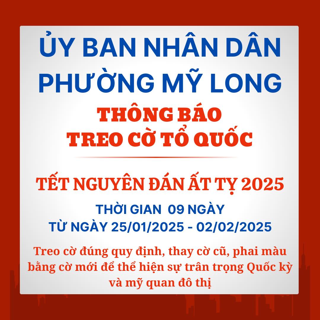 Nguồn: UBND phường Mỹ Long